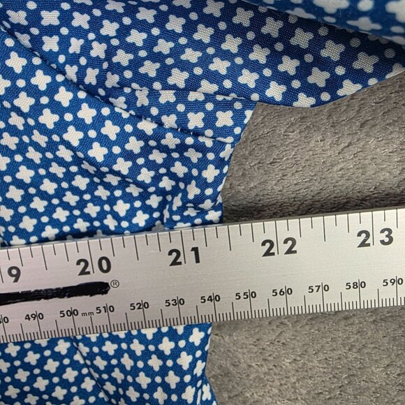 Womens 2 Pc Miss Elaine Blue Micro Dot Pajama Shirt & Pant Set Sleepwear Size M - Picture 6 of 15